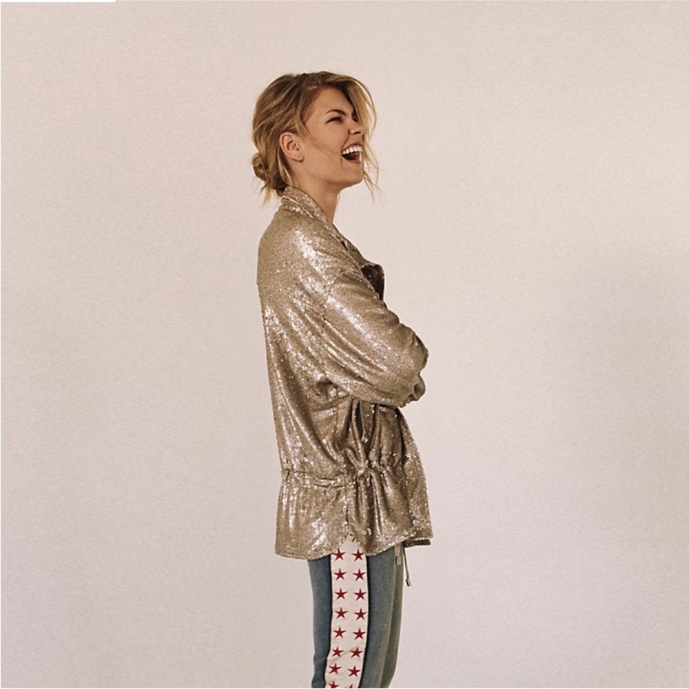 Gold Sequin Slouchy Jacket